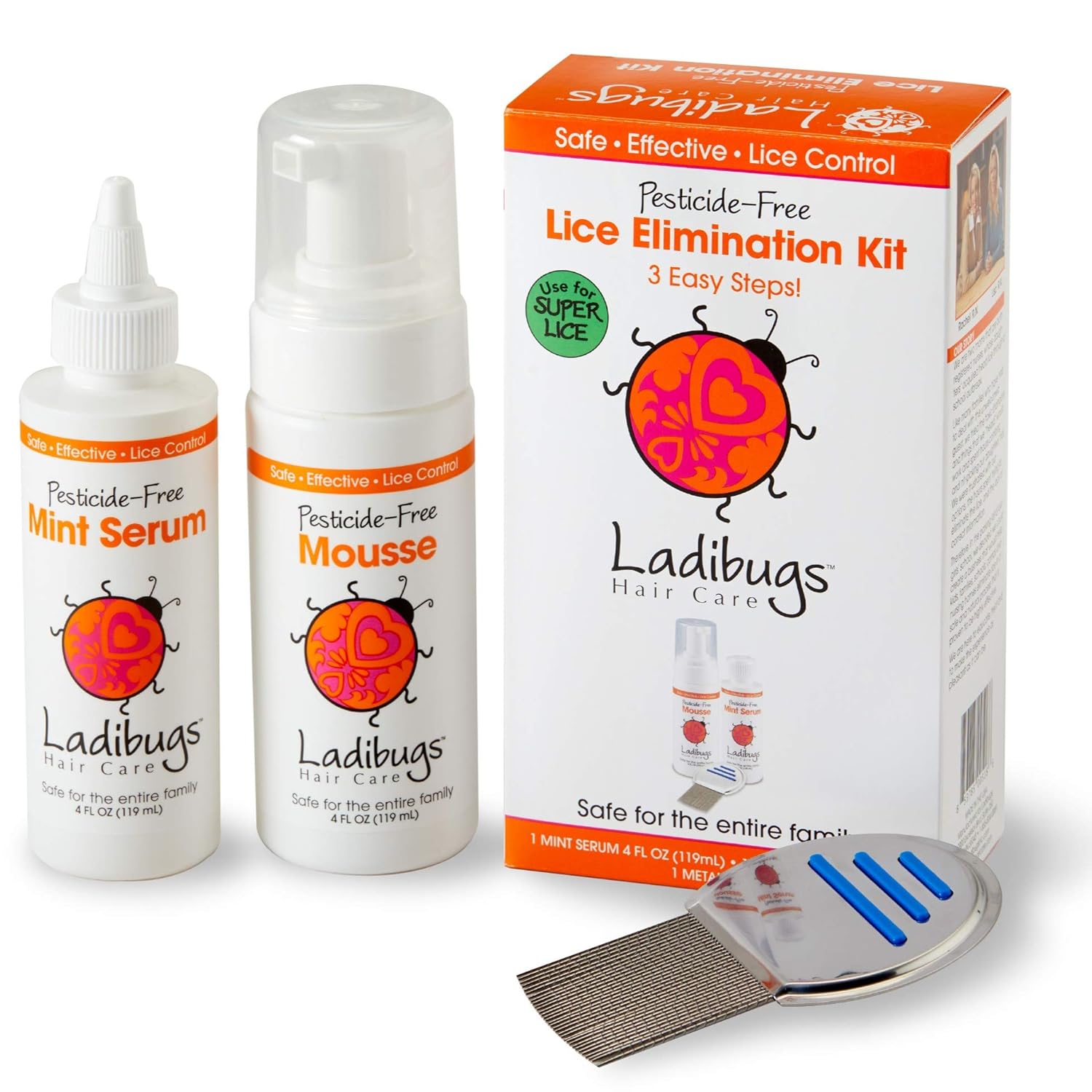 One and Done Lice Treatment Kit - 3-Step Elimination - Comb, Mousse, Serum | Natural & Effective Head Lice & Nit Fix | Safe Removal for Kids, Family | Clinic Preferred, Nurse Approved