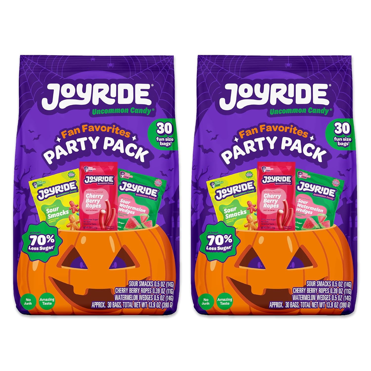 JOYRIDE Halloween Party Pack - Fan-Favorite Candies, 2-Pack Variety