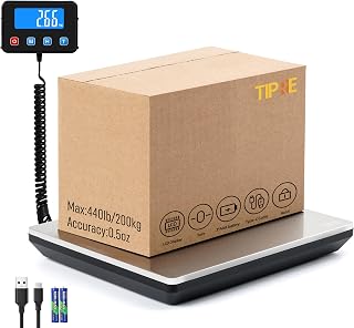 Digital Shipping Postal Scale 0.5 oz High Accuracy！440lb Commercial Weight Scale for Package, Small Business, Mail, Warehouse, Home, Battery & Charging Cable Included