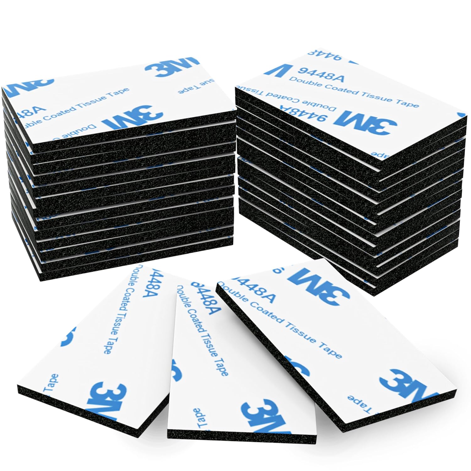 Ormith Double Sided Tape Heavy Duty 48 Pcs | Strong Double Sided Sticky Pads for Outdoor Indoor Mounting | Water Proof Adhesive Strips for Hanging 50 x 30mm