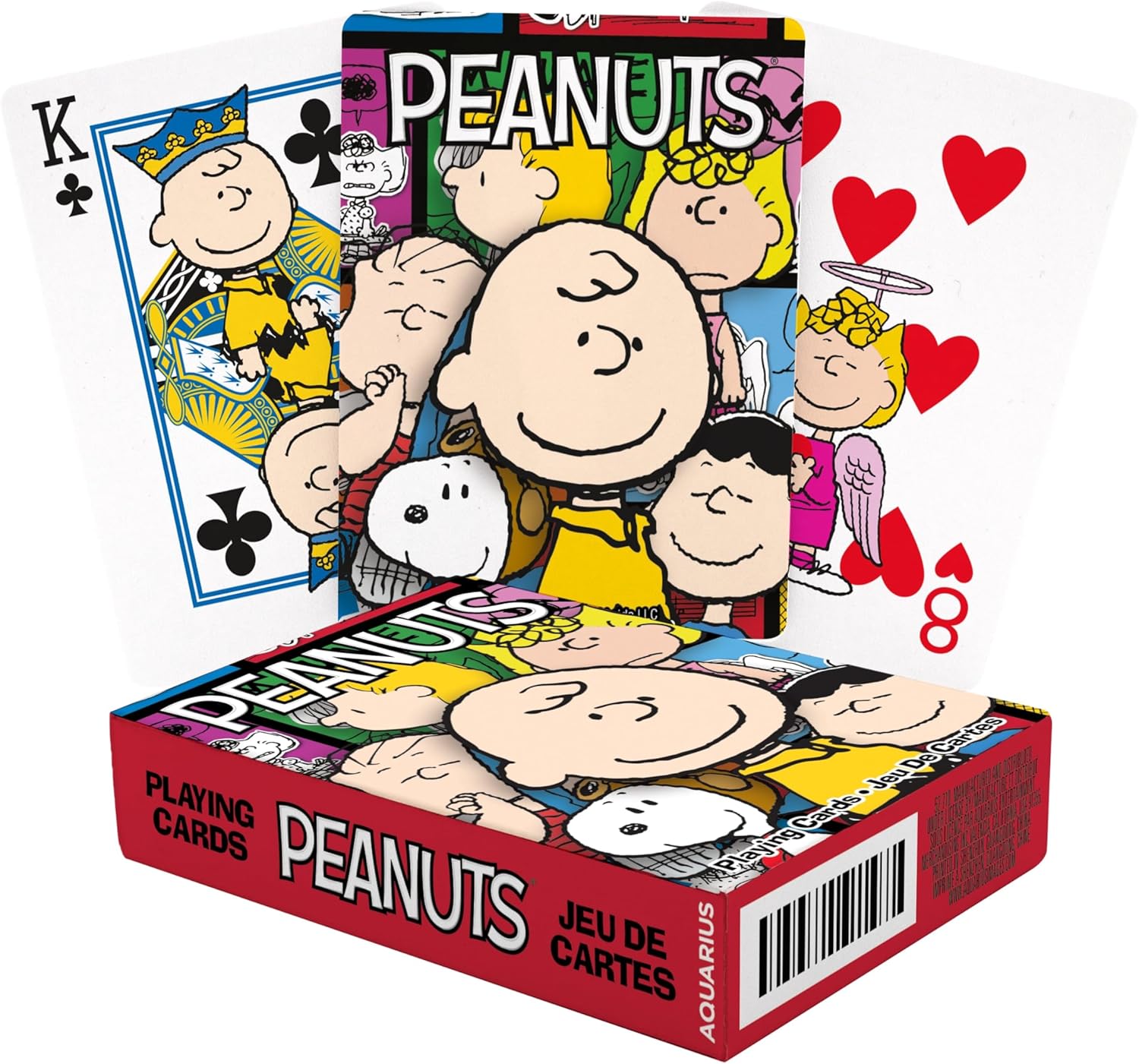 Aquarius Peanuts Playing Cards - Peanuts Cast Deck of Cards for Your Favorite Card Games - Officially Licensed Peanuts Merchandise & Collectibles - Poker Size with Linen Finish