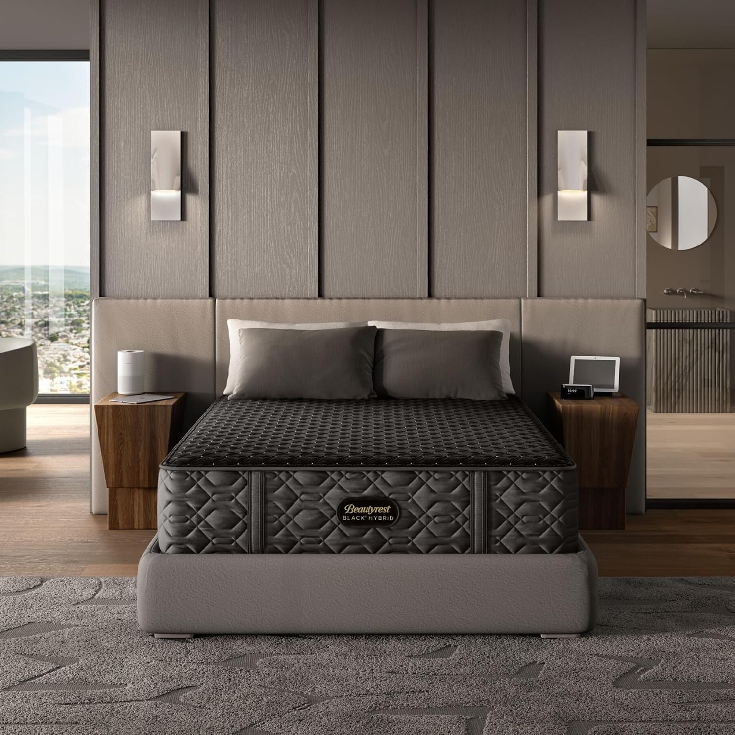 Beautyrest Black Series Three Plush 14.5" King Hybrid Mattress, Cooling Tech, Contouring Comfort, Individualized Support, CertiPUR-US, 100-Night Sleep Trial, 10-Year Limited Warranty