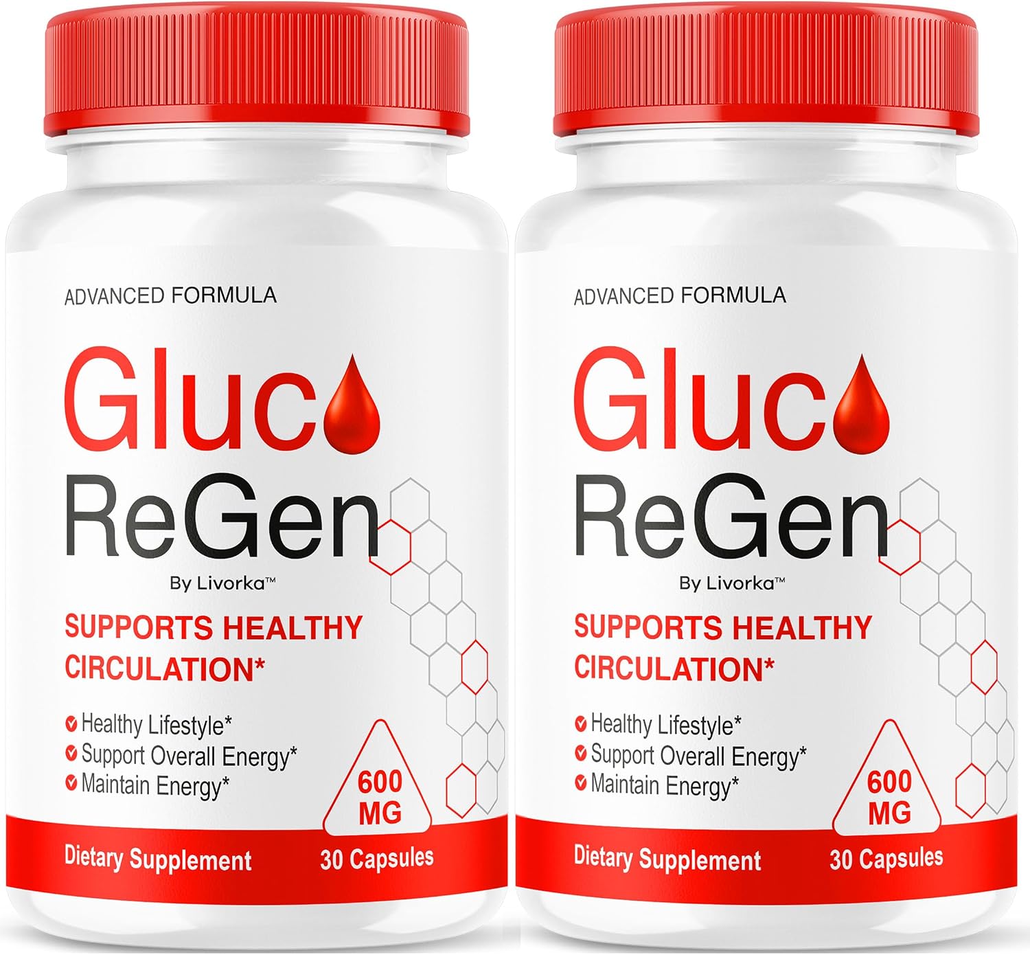 (2 Pack) GlucoRegen Capsules - Official GlucoRegen Premium Formula Supplement Pills, Advanced Support Formula for Wellness & Overall Health, All Natural GlucoRegen Review, 60 Capsules for 2 Months