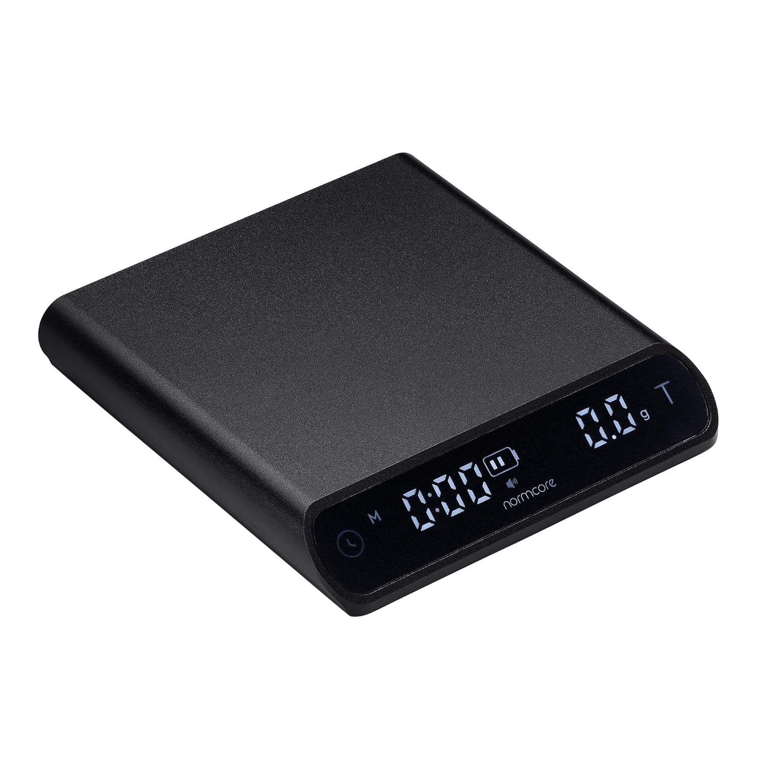 Normcore Pocket Coffee Scale V3, Pour Over Drip Espresso Scale, Barista Scale with Timer, Anodized Aluminum Body with Back-Lit LCD Display, Black