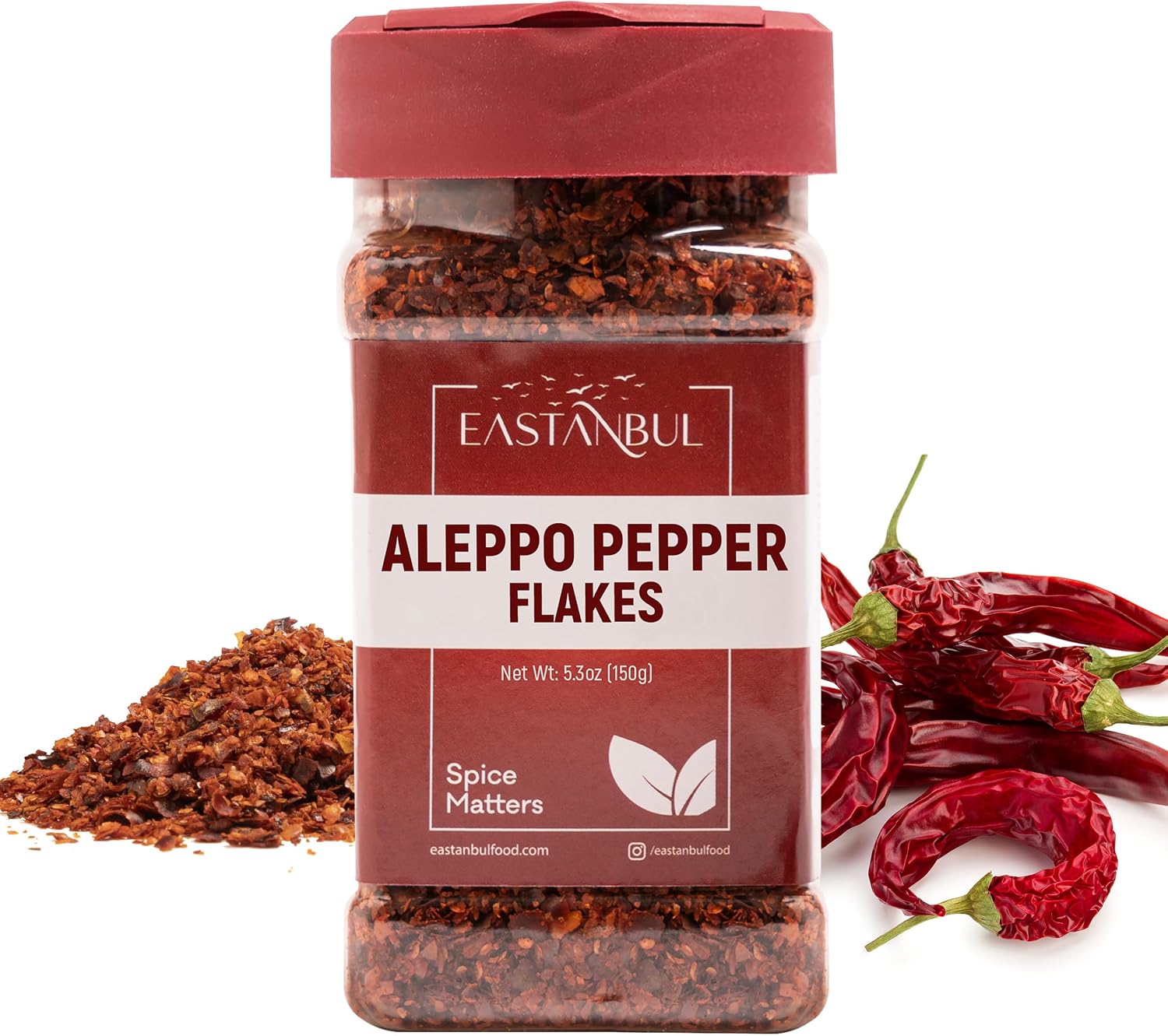 Eastanbul Aleppo Pepper, Aleppo Pepper Flakes, Turkish Pul Biber, 150g