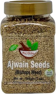 Desi Kitchen Spices All Natural | Salt Free | Vegan | NON GMO | Ajwain Seeds (Bishops Weed) 198gm (7 oz)