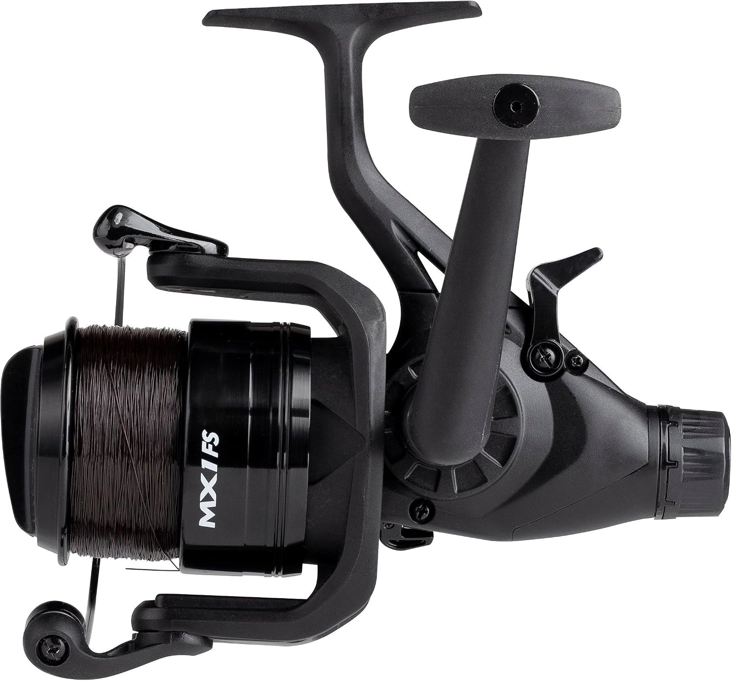 Mitchell MX1 FS Allround Fishing Reel - Spinning Free Spool Freshwater Carp Fishing Reels and Deadbait Pike & Zander Anglers - Robust and lightweight Black Aluminium - 2+1 Bearings