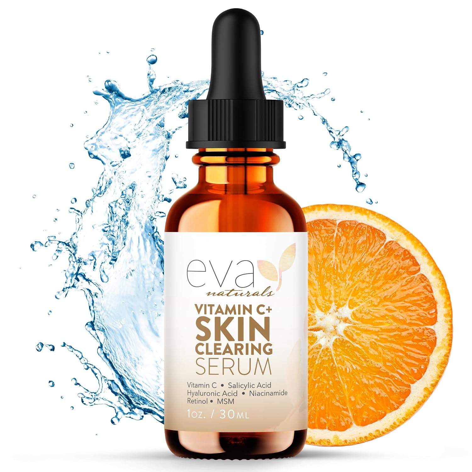 Vitamin C Serum for Face - Skin Clearing Serum with Salicylic Acid Retinol, Niacinamide and Hyaluronic Acid - Skin Brightening Acne Serum - Anti Aging Dark Spot Treatment(1 oz)