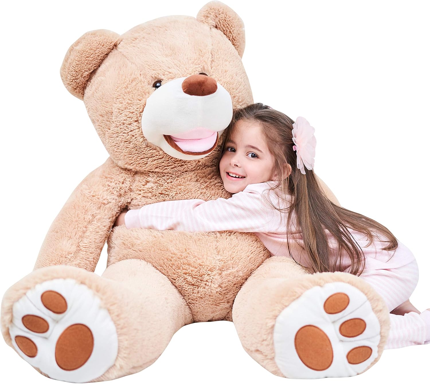 IKASA Giant Teddy Bear Plush Toy Stuffed Animals (Brown, 100cm)