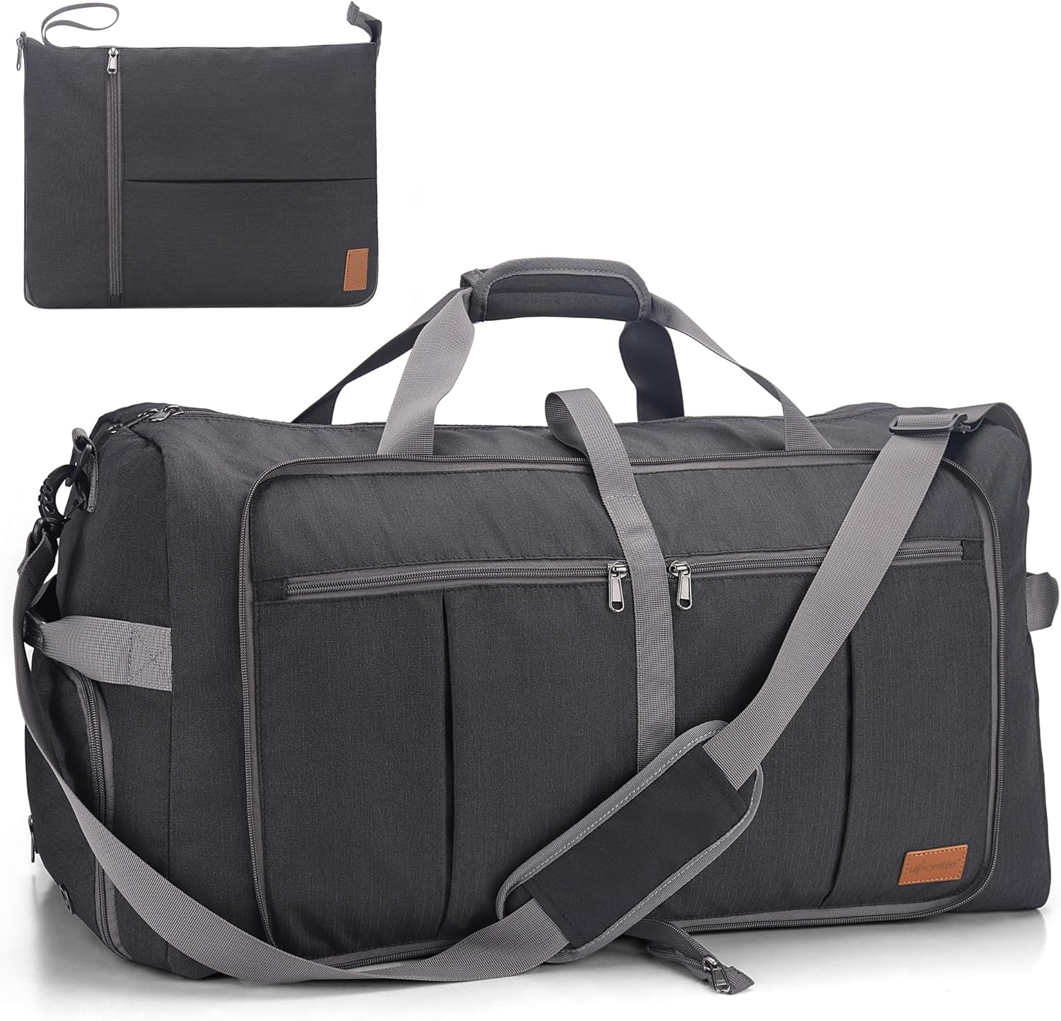 Upeelife Travel Duffle Bag, Foldable 125L Large Holdall Bags Weekend Overnight Bag Waterproof Duffel Bag with Shoe Compartment and Wet Pocket, Sports Gym Bag for Men Women