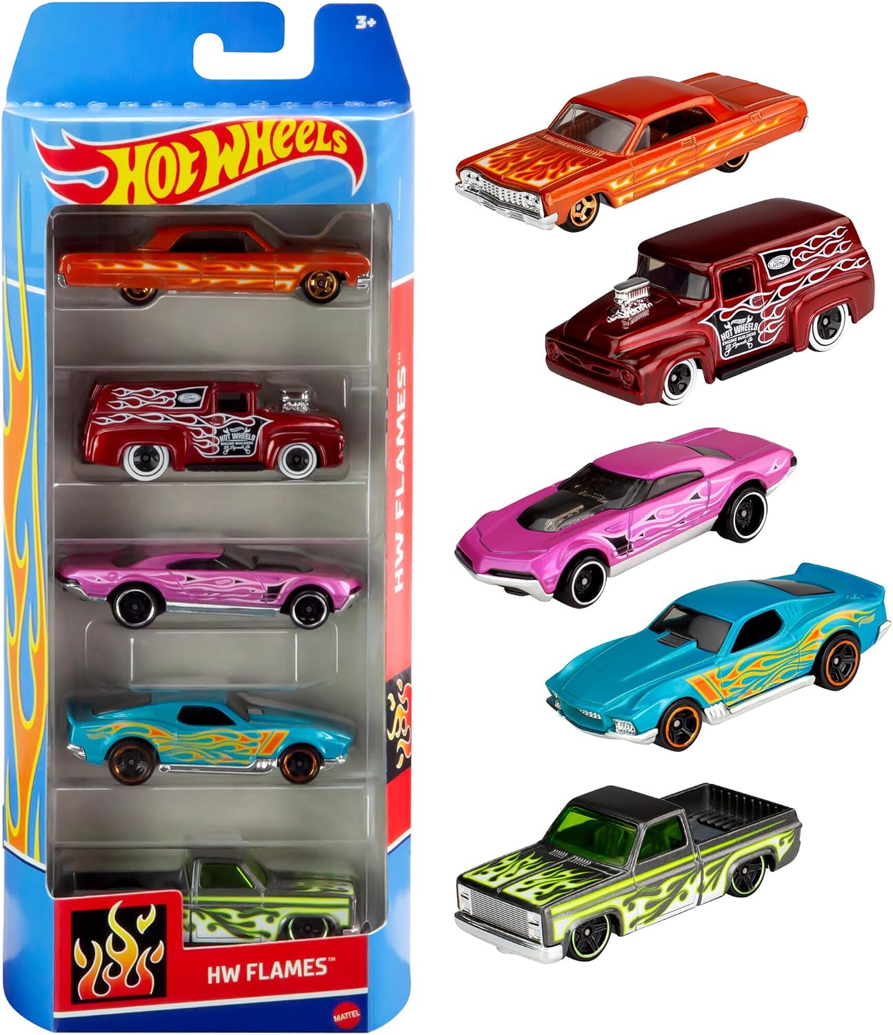 Hot Wheels 5-Pack of Toy Cars & Trucks (Styles May Vary)