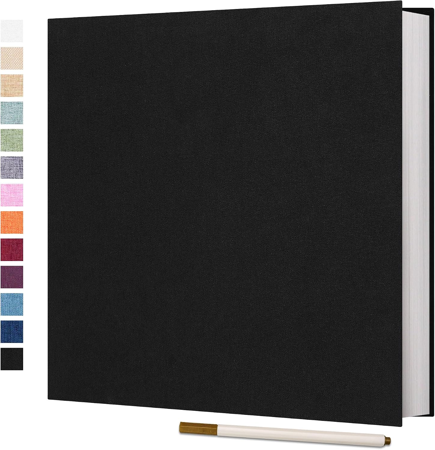 Vienrose Large Self Adhesive Scrapbook 60 Pages 13 x 12.6 in Black