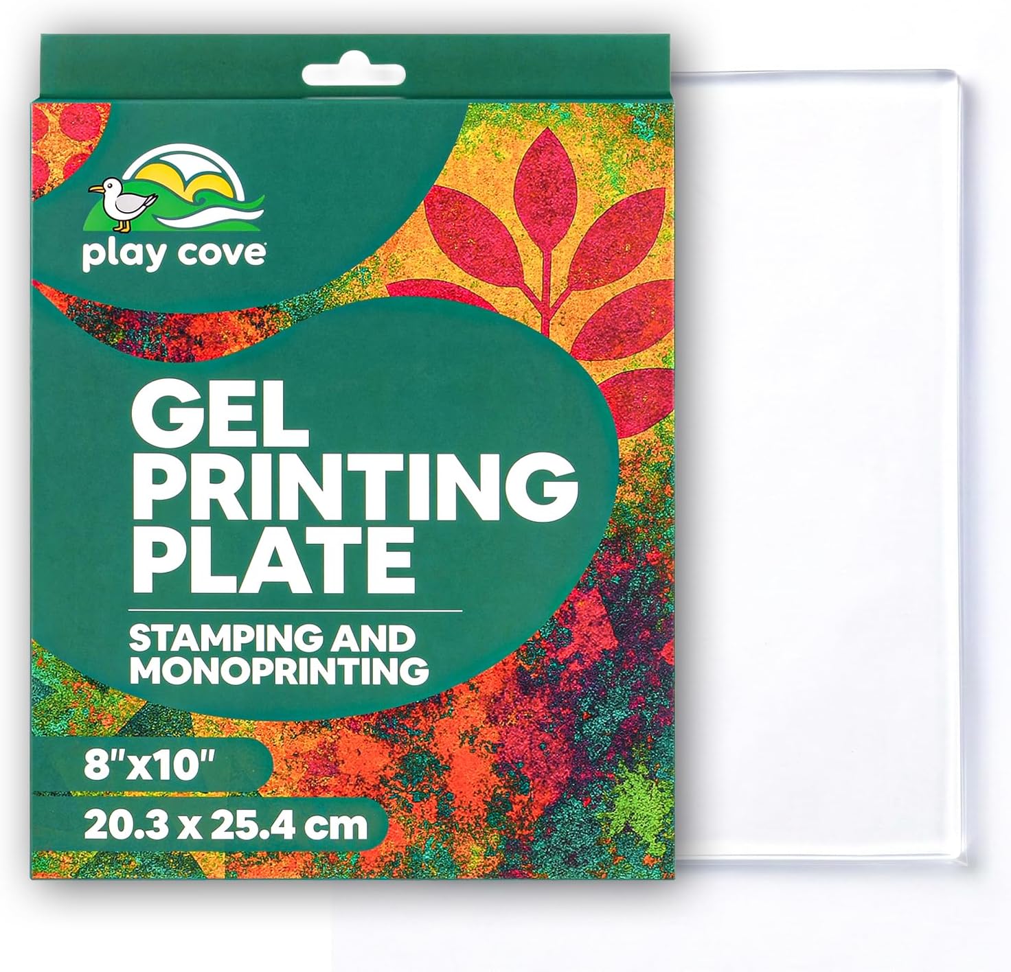 Gel Plates for Printing 8" x 10" - Reusable Gel Printing Plate for Artists and Crafters, Jelly Plate Starter Kit for Monoprinting, Printmaking, and Mixed Media Art, Ideal for Home and Classroom Crafts