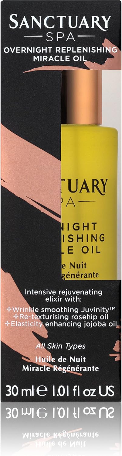 Sanctuary Spa Facial Oil, Overnight Replenishing Miracle Face Oil, 30ml