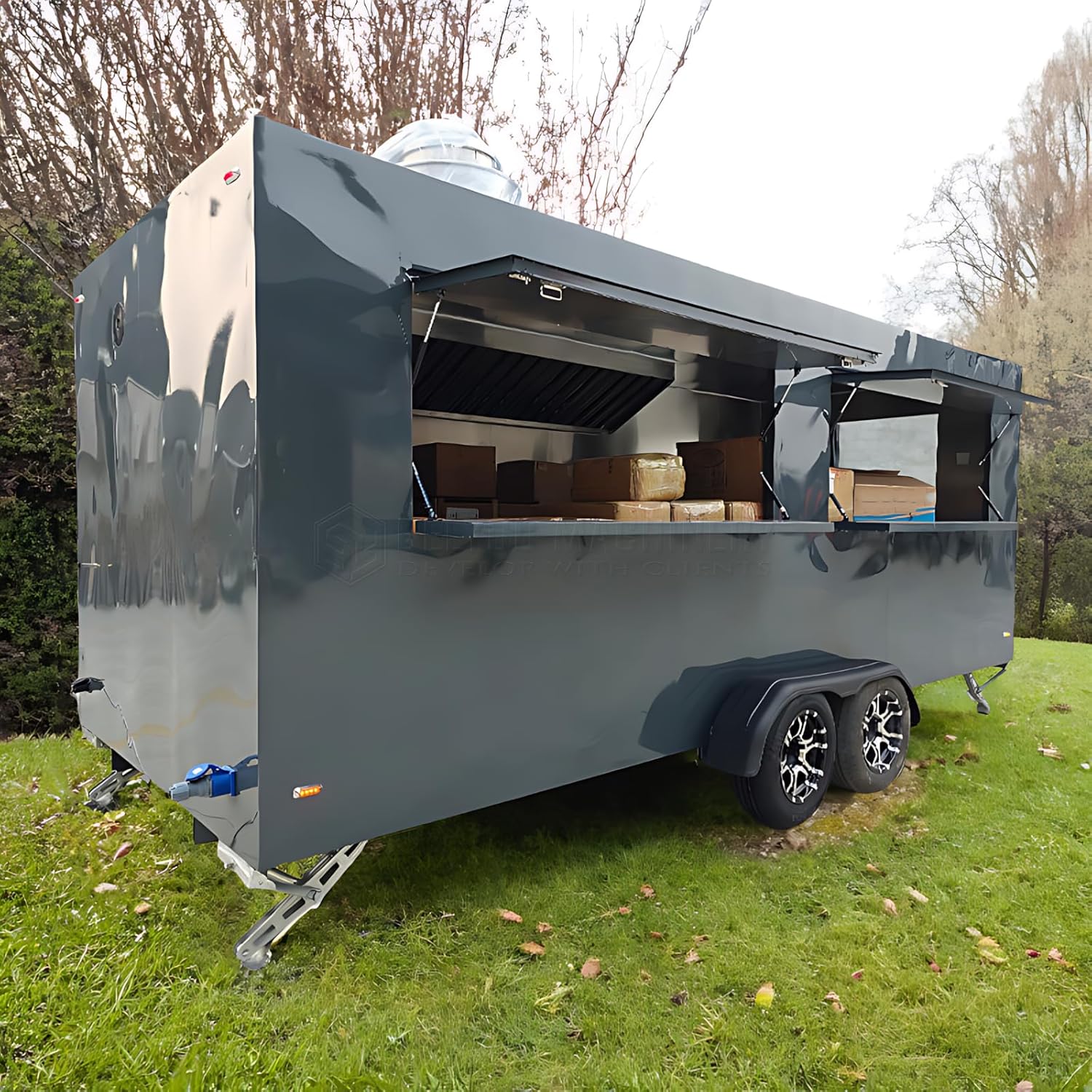 Food Trailer Mobile Food Cart with Full Kitchen Trucks for Sale Hot Dog Cart for Commercial Use Food Truck Trailer Concession Trailers for Sale Bakery