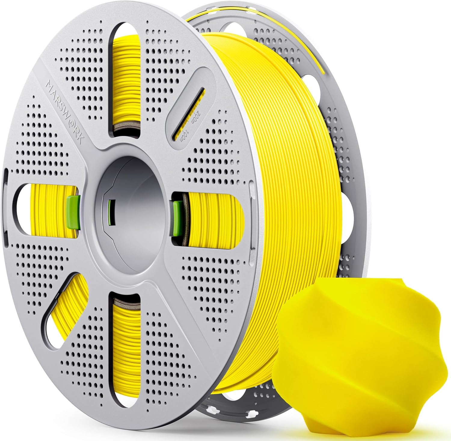 PLA Basic, Pre-Dried Filament with Quick-Swap Reusable Spool 1kg (2.2lbs), 1.75mm 3D Printing Filament, Compatible with Bambu Lab 3D Printers – Yellow