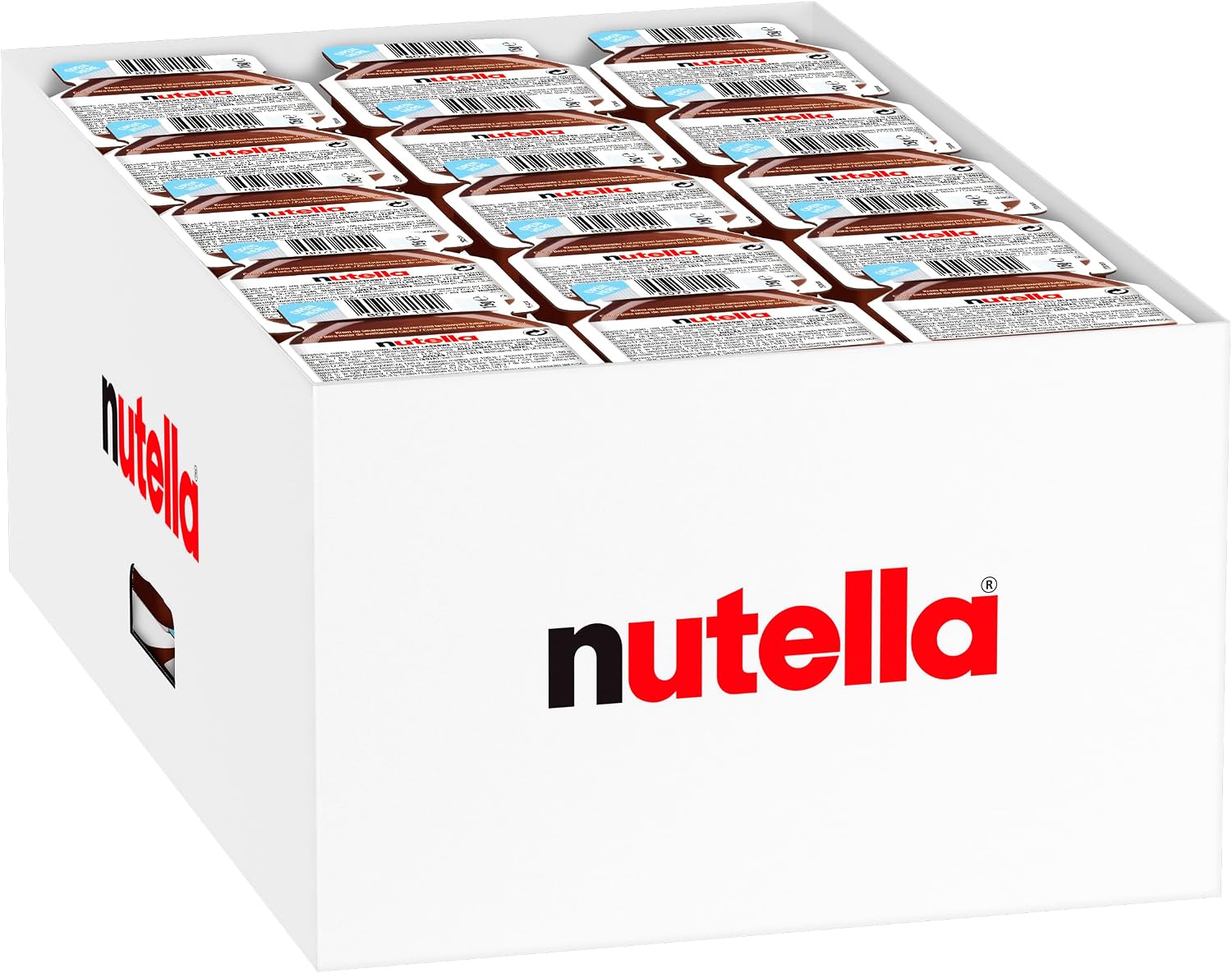 Nutella Hazelnut Chocolate Spread Single Serve Mini Cups, Pack of 120 x 15g