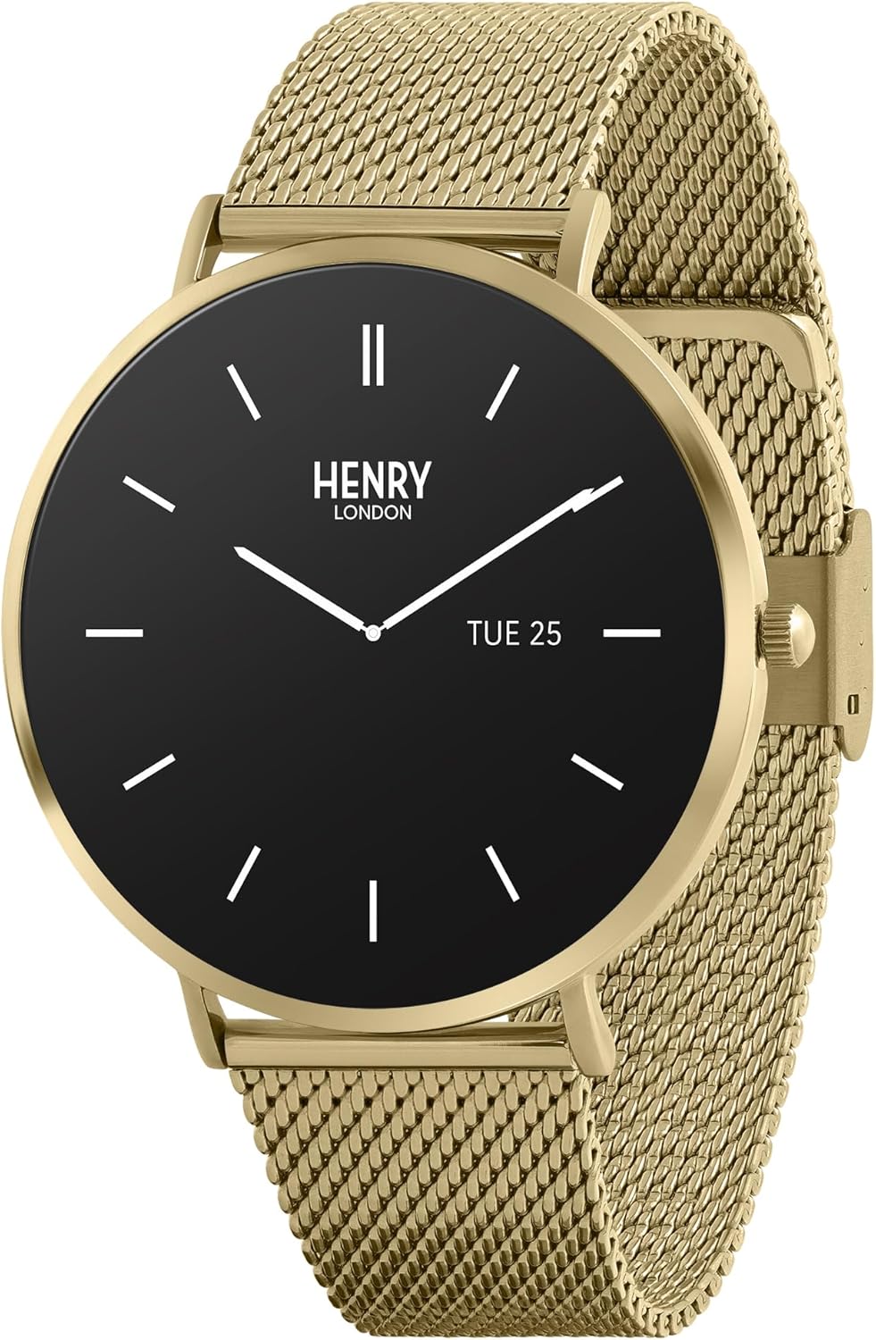 Henry London Amoled Pale Hamilton Gold Mesh Strap Smart Watch