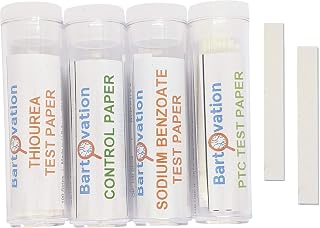 Bartovation Super Taster Test Genetics Lab Kit with Instructions, Phenylthiourea (PTC), Sodium Benzoate [Each Vial Includes 100 Paper Strips]