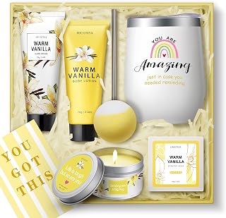 Gifts for Women, Birthday Gifts for Women Relaxing Spa Gifts Baskets for Women Warm Vanilla Bath and Body Gifts Set Self Care Gifts for Women for Friends,Her,Bestie,Mom,Wife Christmas Gifts