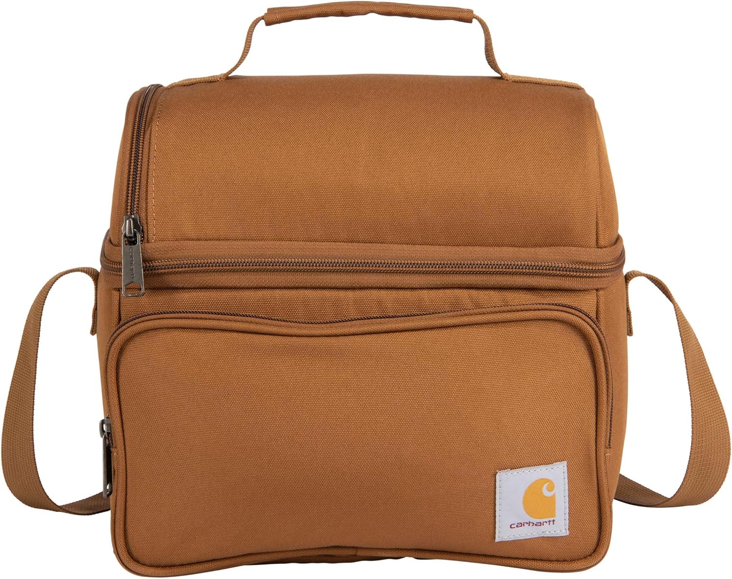 Carhartt Camping Cooler, Worksite Lunchbox, Soft Shell Cooler for Construction Sites, Work and Everyday Use Cooler, Brown