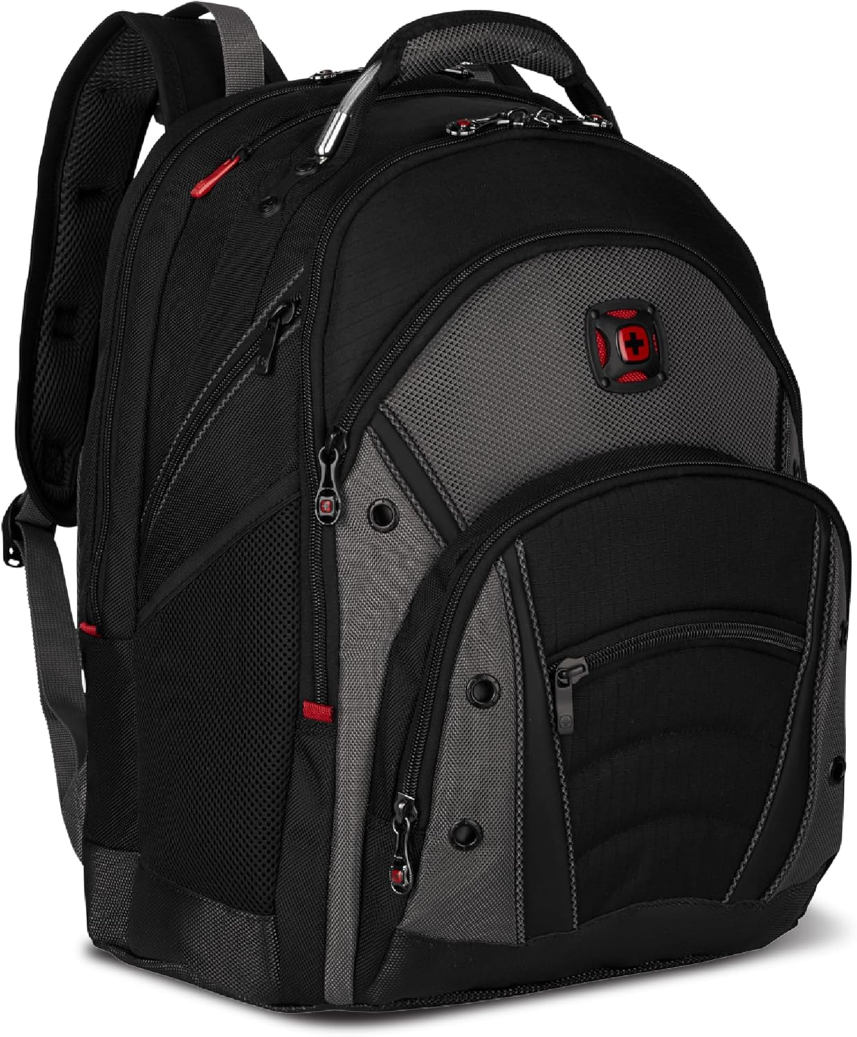 Wenger Synergy Laptop Backpack, Fits 16 Inch Laptop, Men's and Women's Laptop Bag, Black/Grey