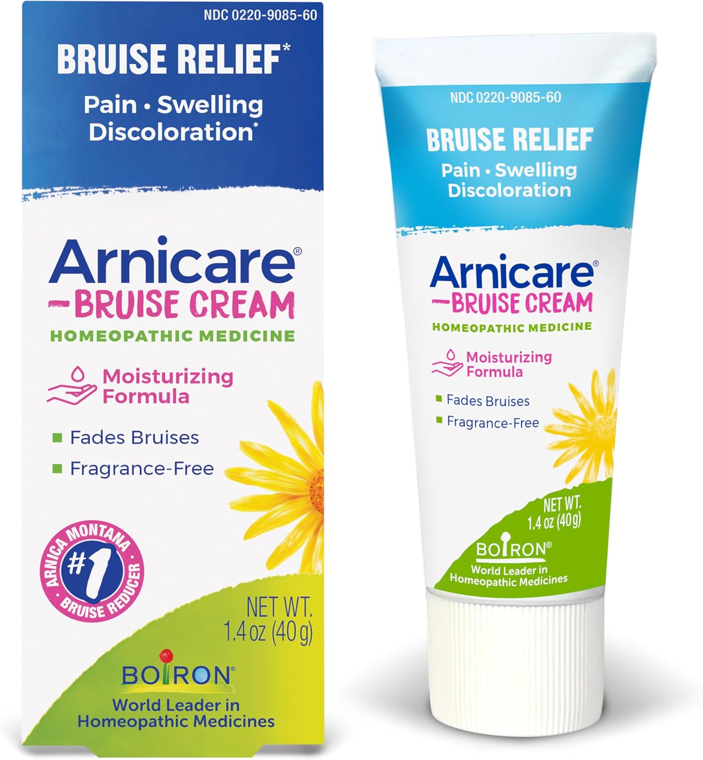 Boiron Arnicare Bruise Cream for Pain Relief from Bruising and Swelling or Discoloration from Injury - 1.4 oz