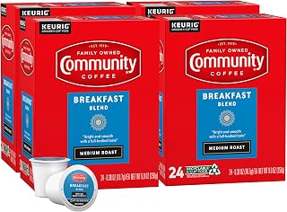 Community Coffee Breakfast Blend 96 Count Coffee Pods, Medium Roast, Compatible with Keurig 2.0 K-Cup Brewers, 24 Count (Pack of 4)
