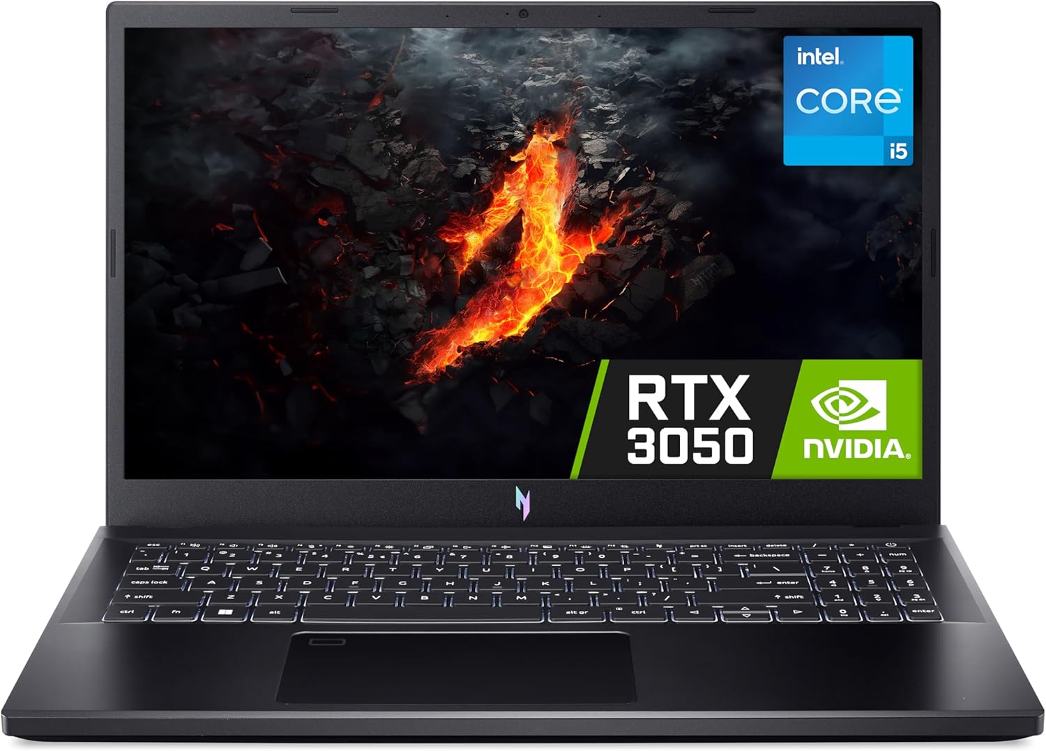Acer Nitro V 15 ANV15-51 Gaming Laptop - Intel Core i5-13420H, 8GB, 512GB SSD, NVIDIA GeForce RTX 3050 6G, 15.6" Full HD IPS 144Hz, Windows 11 , Black