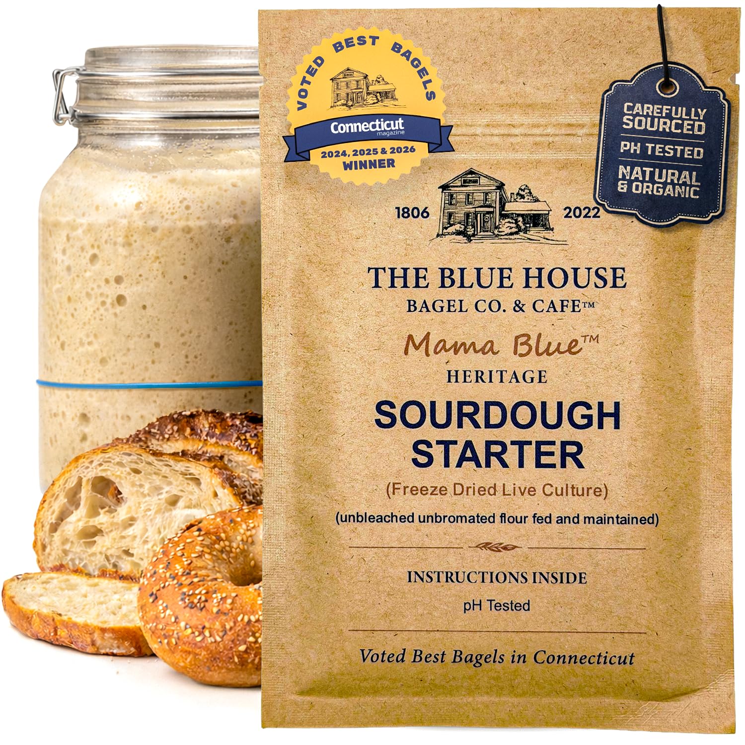 Dehydrated Sourdough Starter – Award-Winning Sour Dough Starter Culture | Fast-Activating, Beginner Friendly, Gluten Sensitive, Organically Sourced | Live Culture for Bread, Bagels & Pizza - 10g