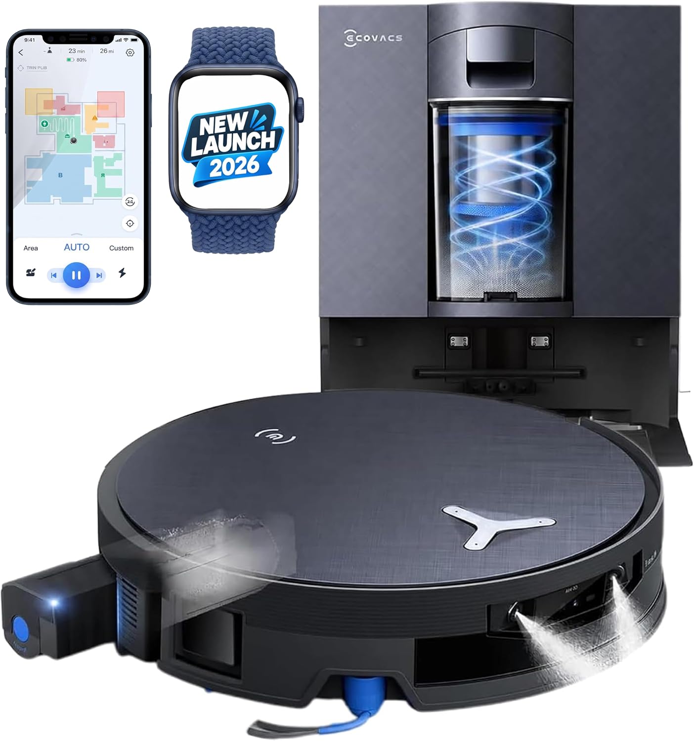 ECOVACS DEEBOT Robot Vacuum and Mop, X12 OMNICYCLONE