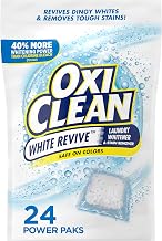 OxiClean White Revive Laundry Whitener and Stain Remover Power Paks, 24 Count