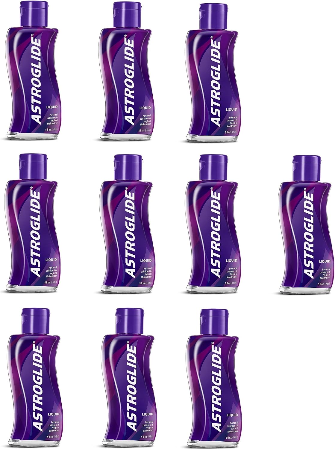 Astroglide Liquid Personal Lubricant Water-based Water-soluble Condom-compatible Long-lasting Silky Smooth, zKQSWx 10 Pack (5 Oz. / 148 Ml)