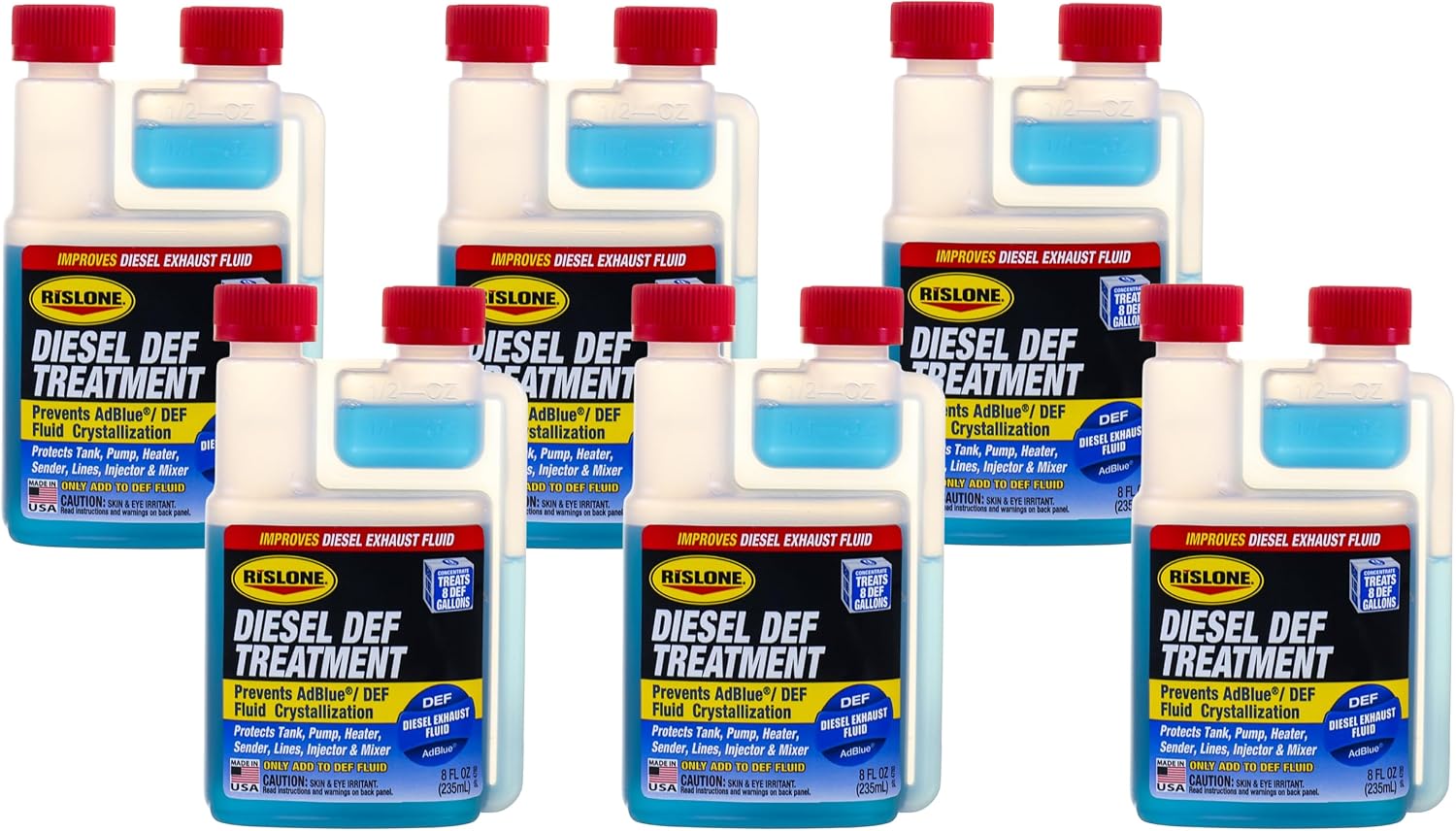 Rislone 4780-6PK Diesel DEF Treatment | Prevents AdBlue/DEF Fluid Crystallization, 8 oz (Pack of 6)