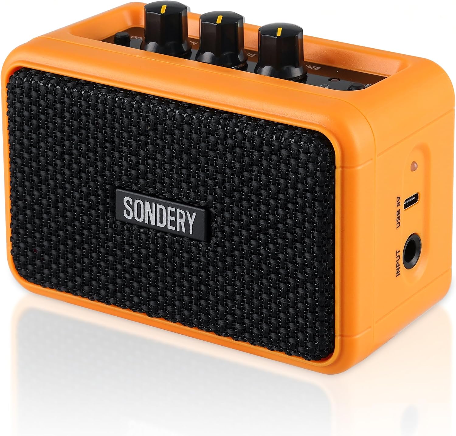 Sondery 5W Mini Amp for Electric Guitar Rechargeable with OD Clean Effects