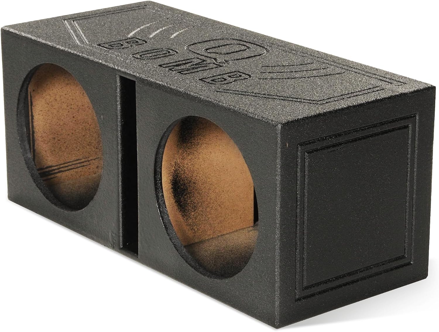 Q Power 12" Dual Subwoofer Box, High-Performance Vented Speaker Enclosure | Car Audio and Sound System Accessories - Portable Equipment for Subwoofers, Black