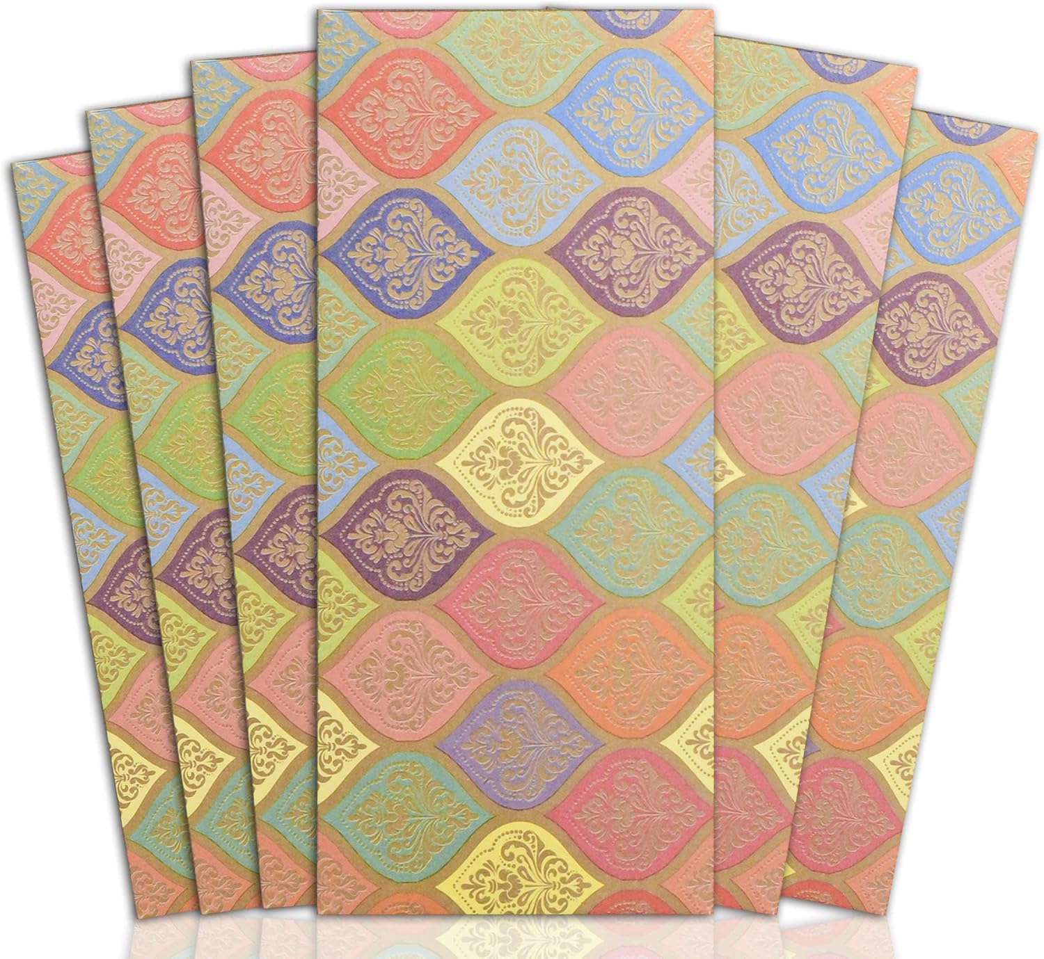New Fashion House Shagun Money Envelopes (Pack of 10) Fancy Gifting Wallets for Wedding Eid Diwali Christmas, Multicoloured