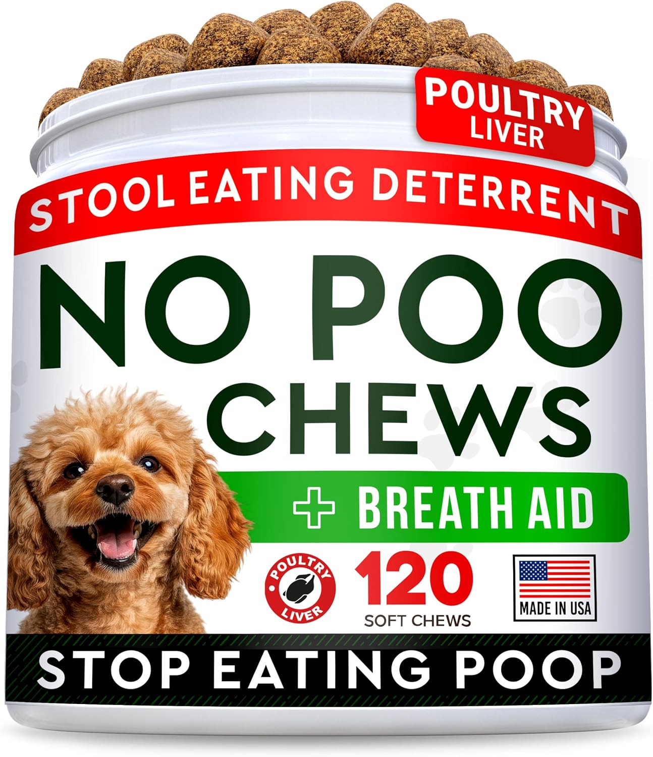 STRELLALAB No Poo Chews for Dogs - Coprophagia & Stool Eating Deterrent