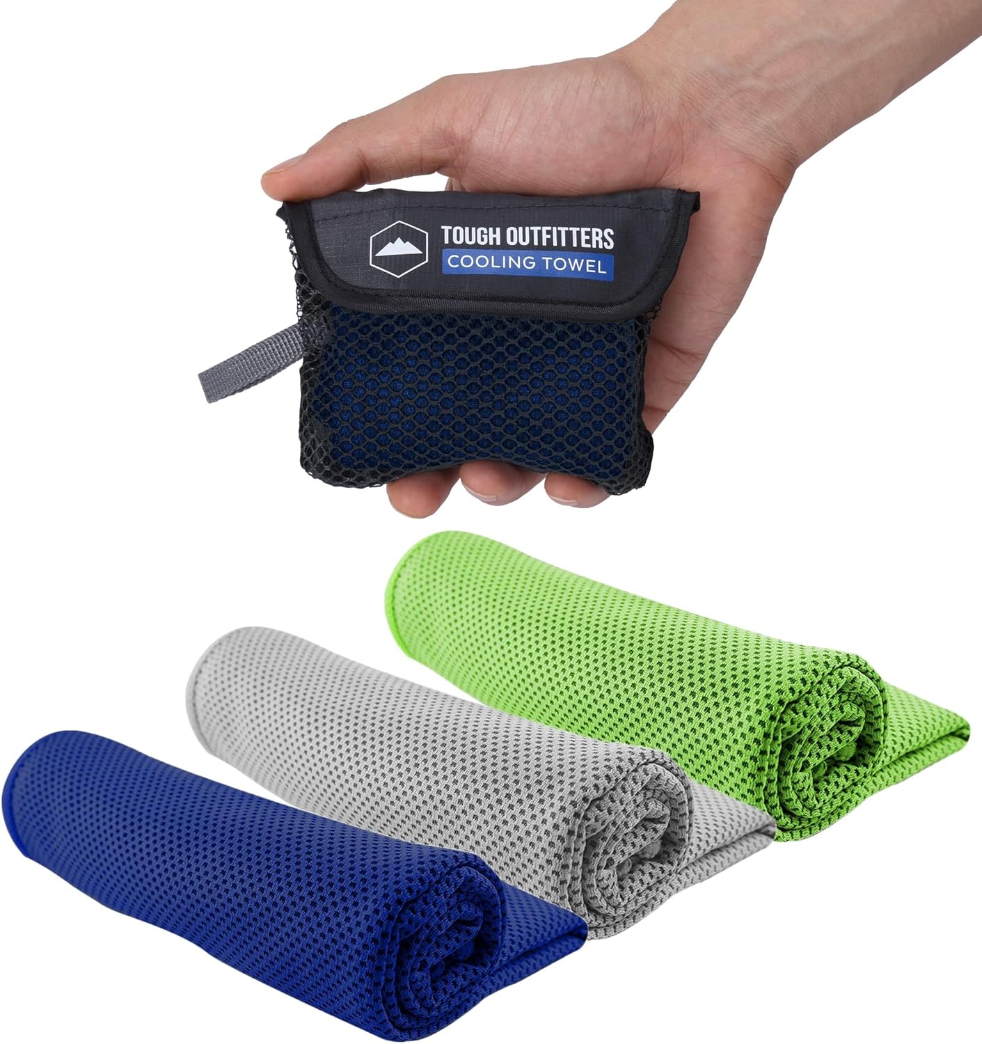 Tough Outdoors Cooling Towel - Cooling Towels for Neck & Face - Ice Wrap & Sweat Rag for Camping Gym Yoga & Sports - Workout Towel for Gym Sweat - Cool Towels for Extreme Heat