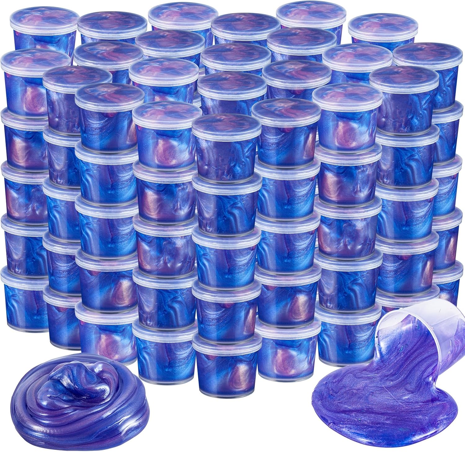 BVEHSR 36 Packs Galaxy Putty Slime, Party Favor for Kids Girls & Boys, Adults, Non Sticky, Stress & Anxiety Relief, Wet, Super Soft Sludge Toy,Easter Basket Stuffers