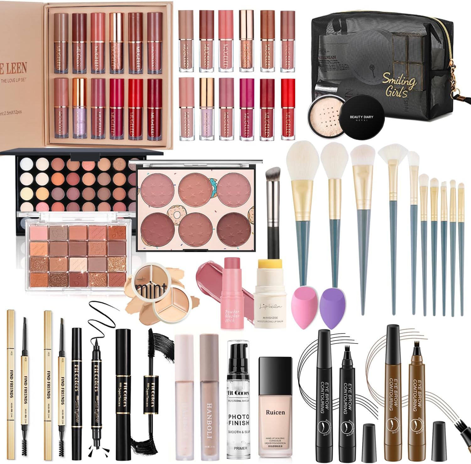 Make up Sets Woman, Ruicen Makeup Sets for Women, Makeup Kit for Women, Makeup Set Full Kit, Includes Foundation 40 Color Eyeshadow Eyebrow Pen etc Cosmetic Make Up Gift Set