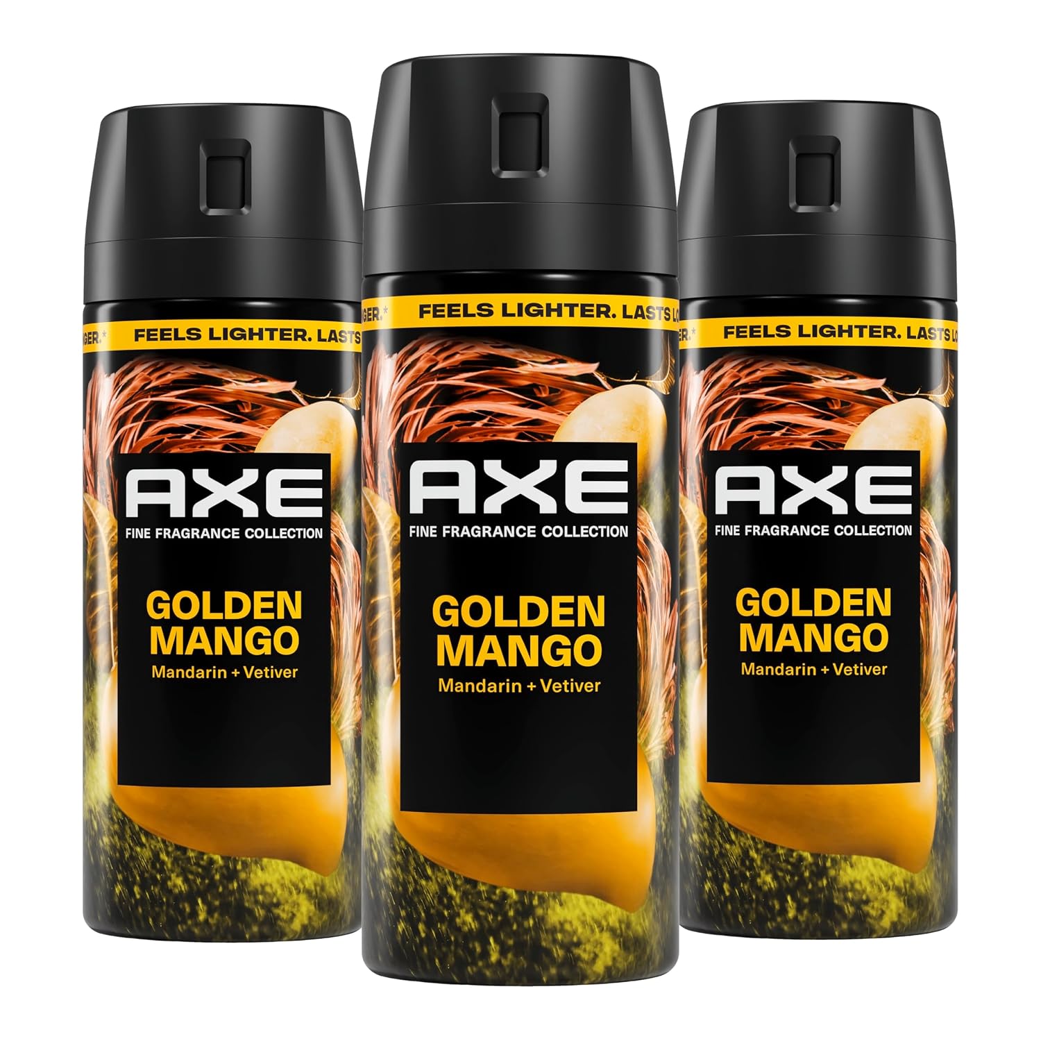 AXE Fine Fragrance Collection Body Spray Golden Mango 3 Count 2.9 oz