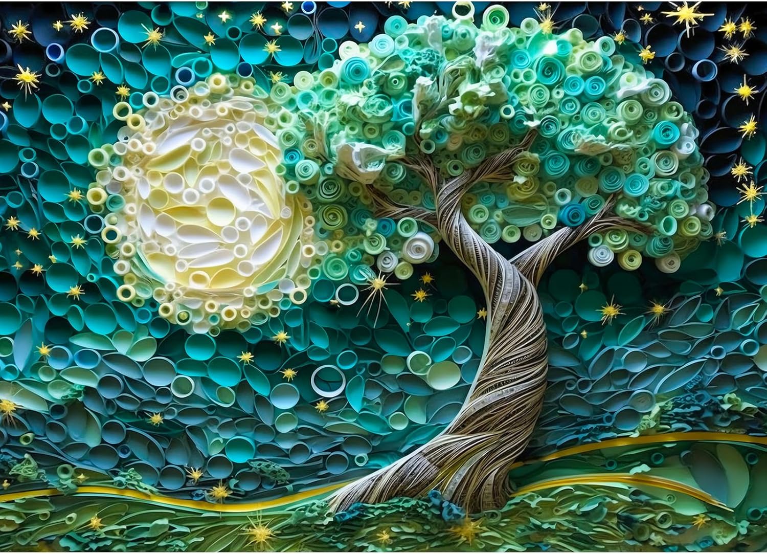 Tree of Life Puzzles for Adults 1000 Pieces, Jigsaw Puzzles for Adults 1000 Piece, Challenging Game Toys, Impossible Puzzle, Family Decoration Puzzle