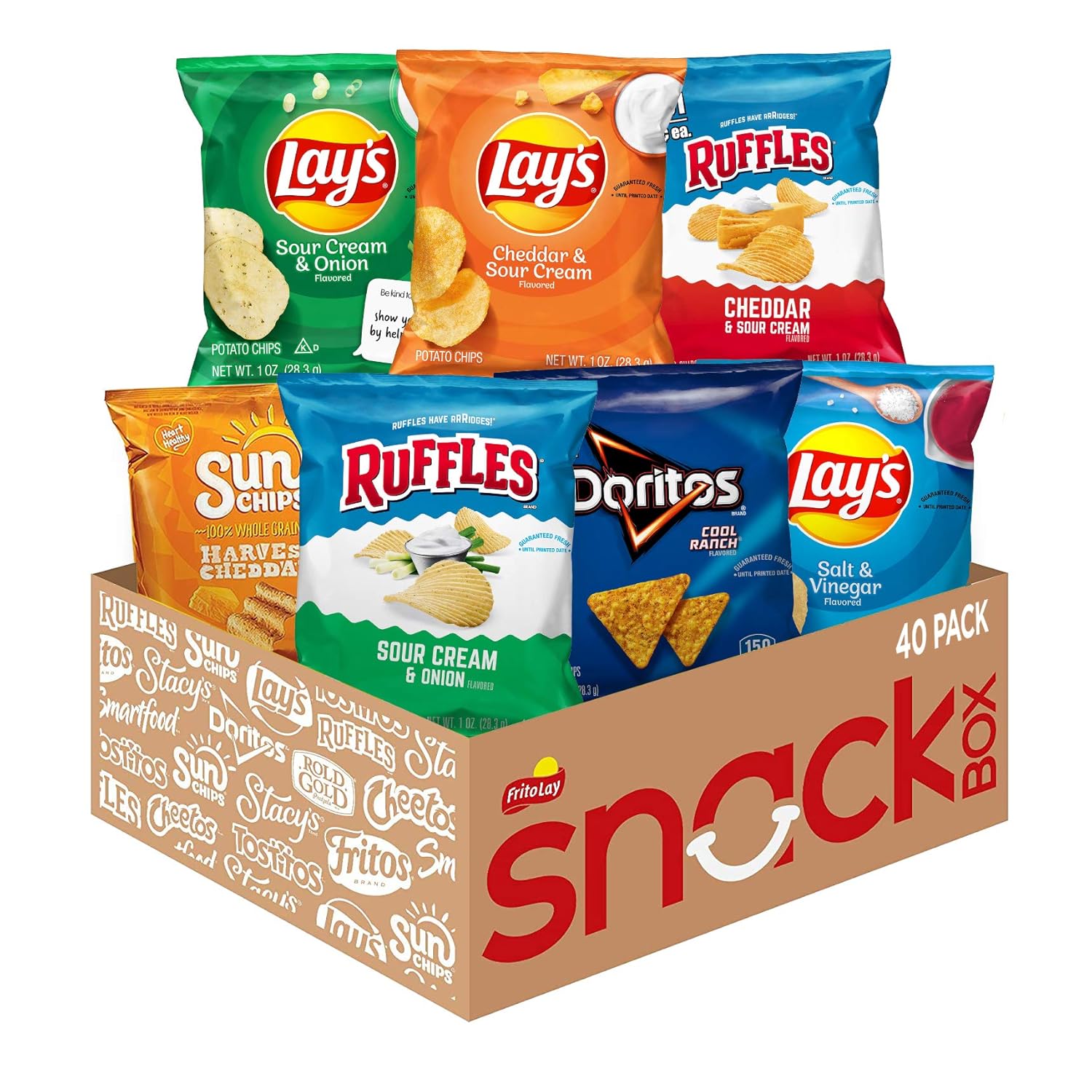 Frito-Lay Tangy Favorites Mix Variety Pack, 1 Ounce (Pack of 40)