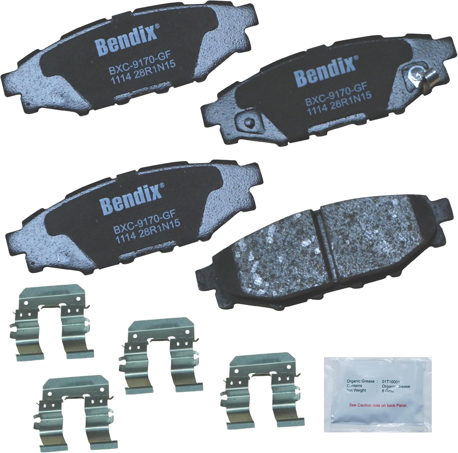 Bendix Priority 1 CFC1114 Rear Brake Pads for Scion FR-S 2013, Subaru BRZ 13,16, Crosstrek 16-23 Forester 09-18 Impreza 08-23 Legacy 05-14 Outback 05-14 WRX 2021-2012 XV 13-16 18-20 XV Crosstrek 13-15