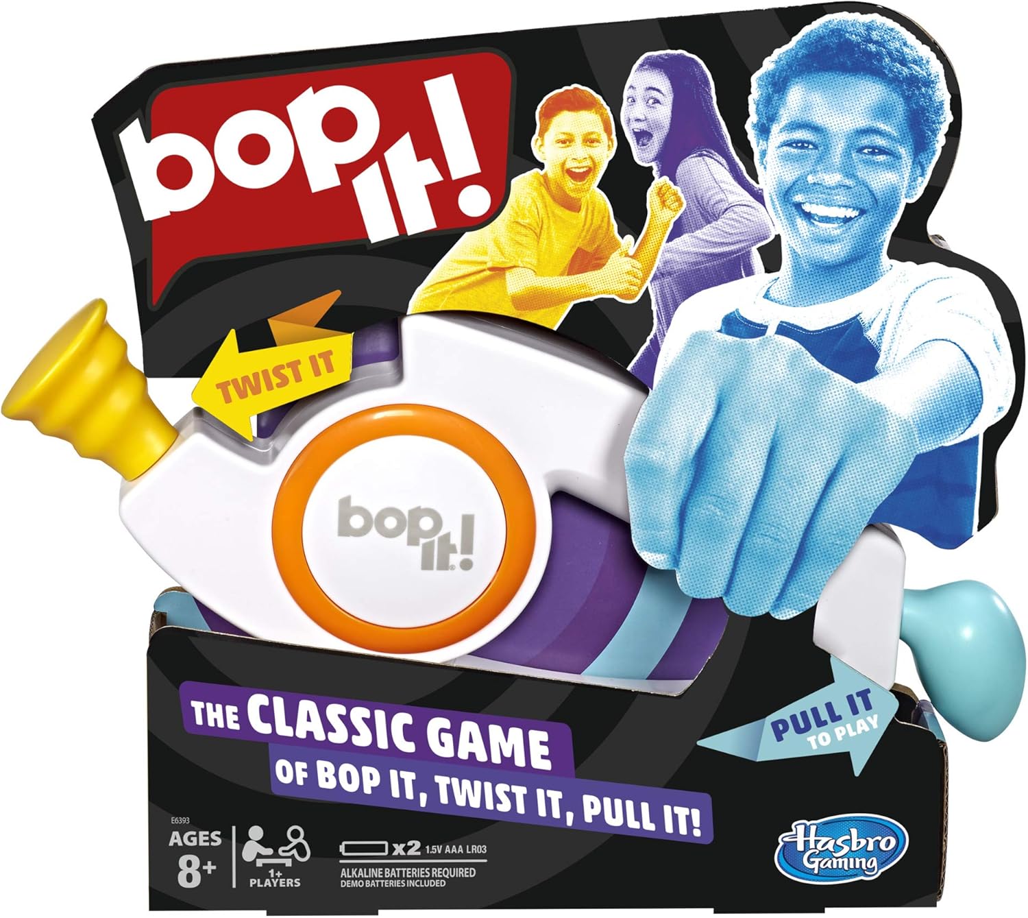 Hasbro Gaming Bop It! Electronic Game for Kids Age 8+, Play Solo or with a Party of Friends, Fun and Birthday Toy, for Those Who Love Classic Dexterity Games