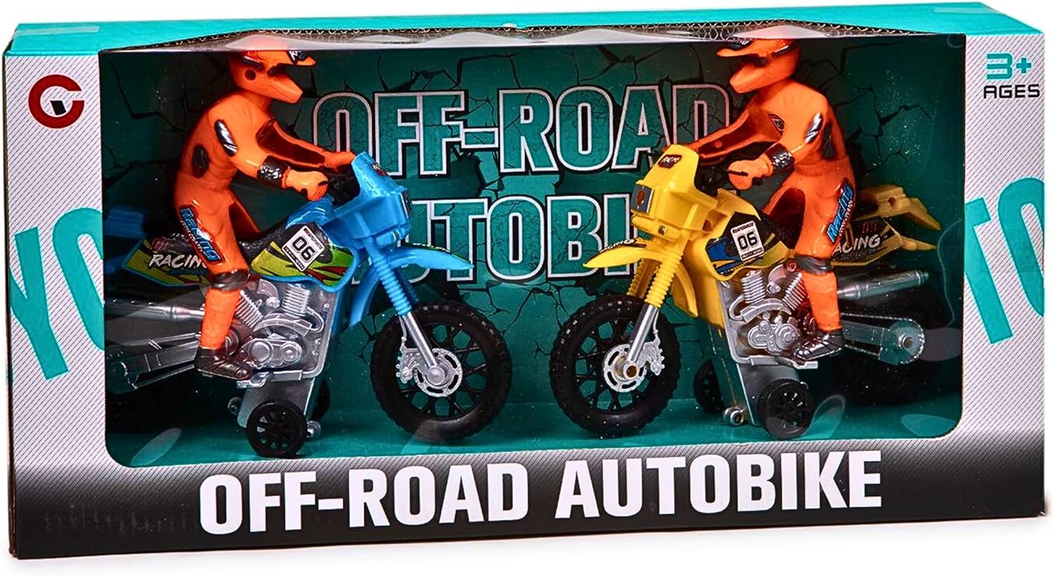 SGM 2 Pack Motorcycle Toy Bikes with Driver Figures | Friction Powered Motorbike Set for Kids | Durable Racing Toy Bikes for Boys & Girls | Pretend Play Vehicles for Age 3+