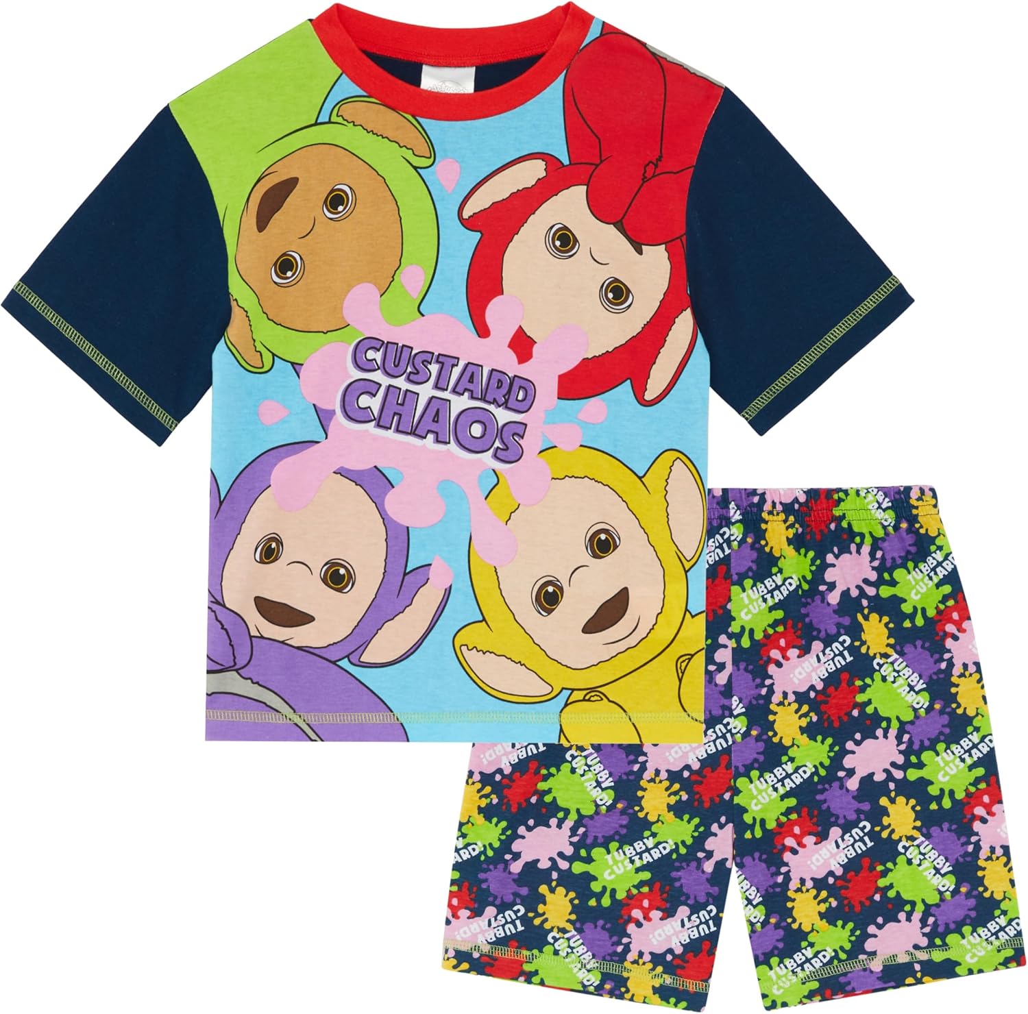 Teletubbies Custard Chaos 100% Cotton Short Pyjamas 6 months - 5 years