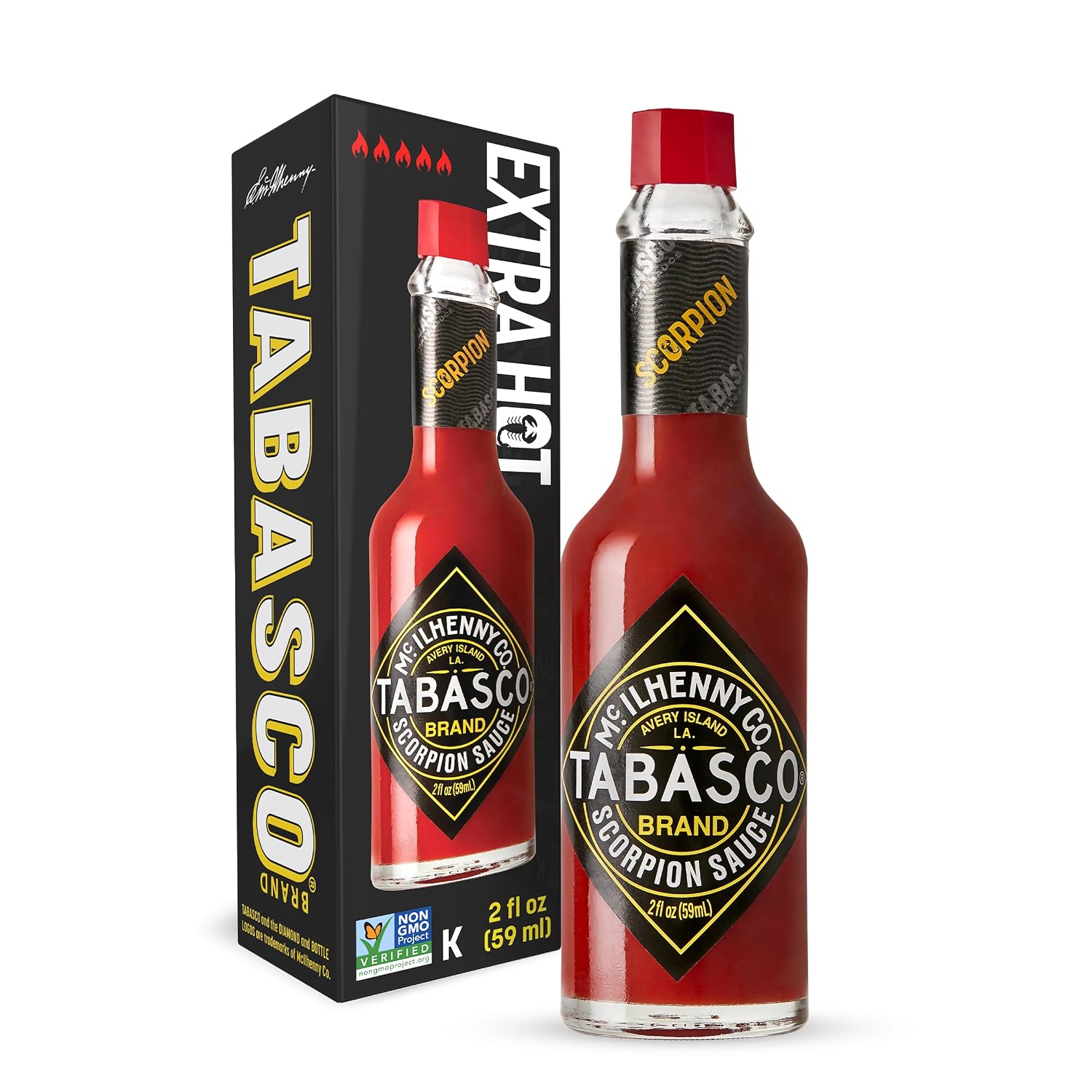 TABASCO Brand Scorpion Hot Sauce, Extra Hot, 2 Oz Glass Bottle (1-Pack)
