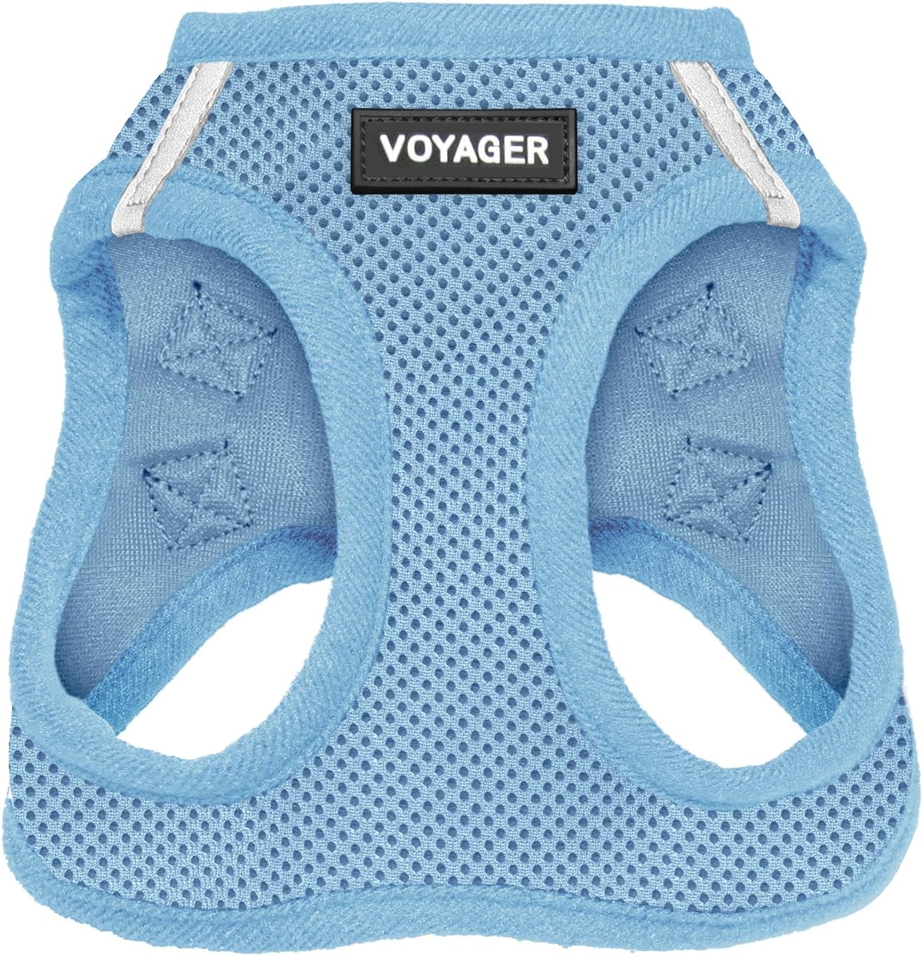 Best Pet Supplies - All Weather Mesh, Reflective, No Pull Harness for Small, Medium Dogs, Cats - Secure with Hook & Loop Fastener, Buckle, Double D-Rings - Baby Blue, M